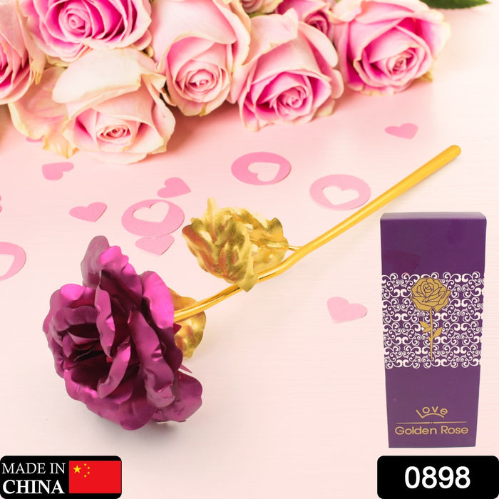 24K Golden Rose for Girlfriend Valentines Day Gift Box plastic – AssistoByte