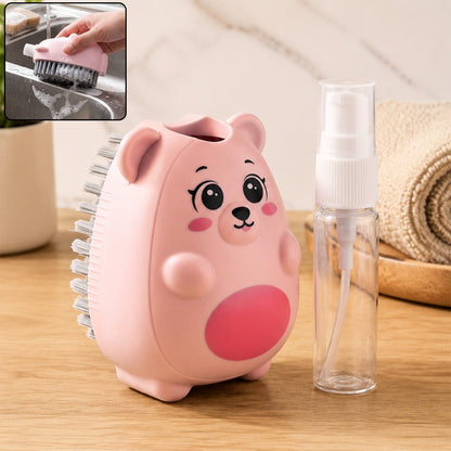 2-in-1 Soap Dispenser Cleaning Brush for Easy Kitchen & Bath
