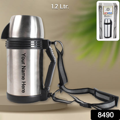 Customize Portable Stainless Steel Coffee Tea Vacuum Flask Bottle (1200ml / 1.2L / 1 Pc)