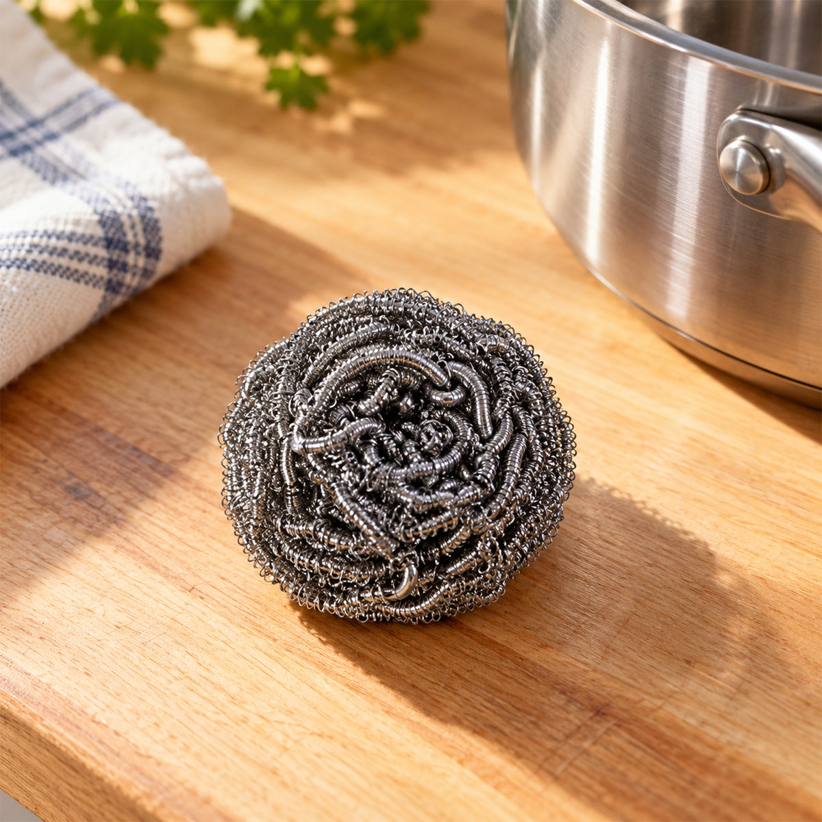 Kitchen Steel Scrubbers for Metal Utensils, Pots and Pan Cleaning (12 Pc)