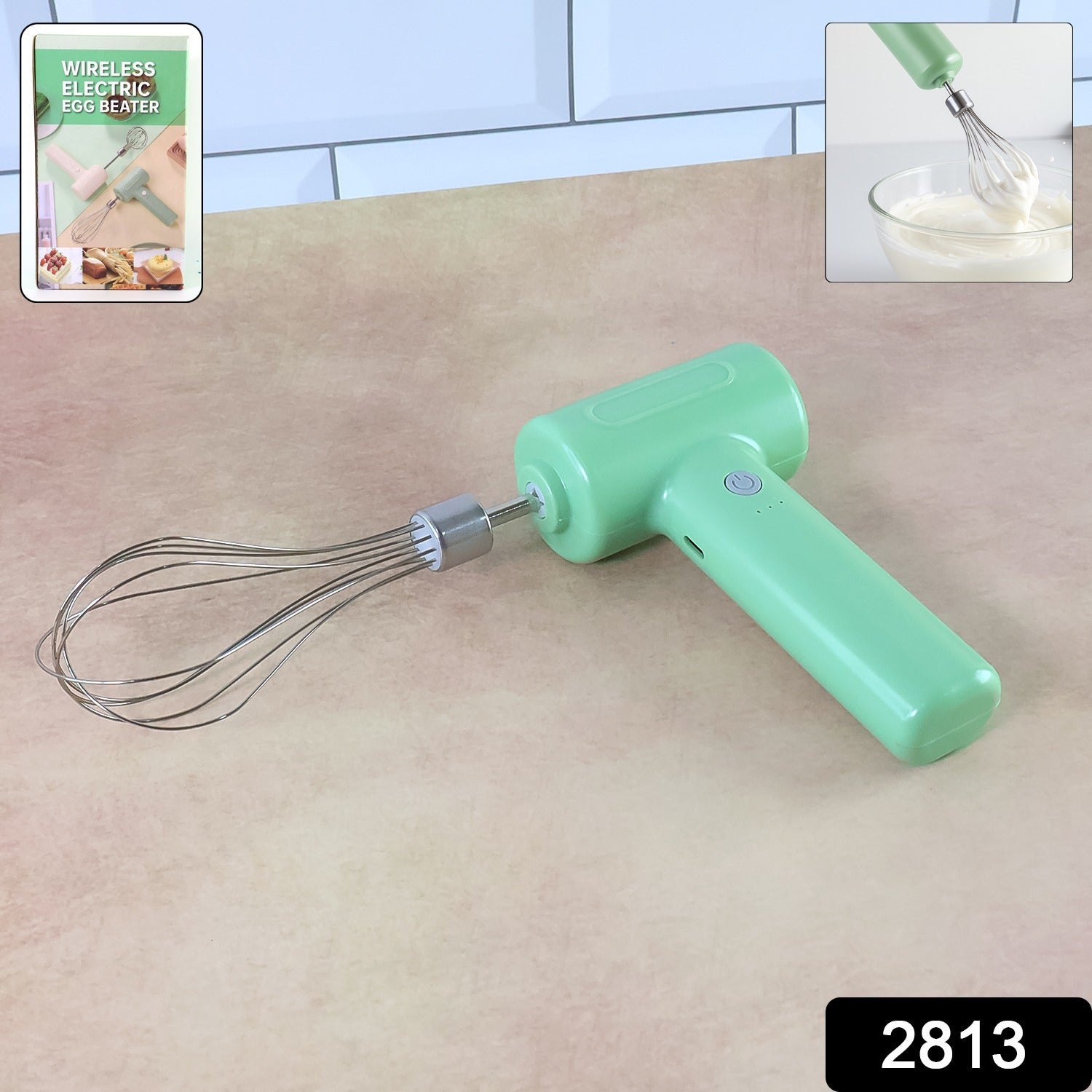 Cordless Electric Whisk & Egg Beater - (1 Pc)