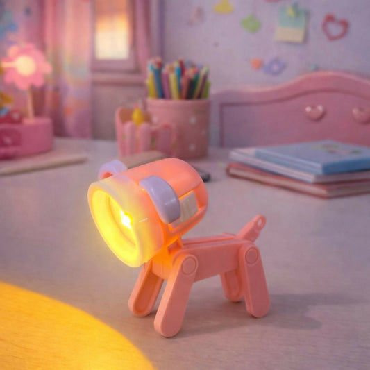 Cute Dog LED Mini Flashlight Toy for Kids Portable Torch Light(Color may vary)