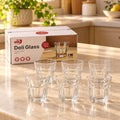 Clear Faceted Glass Shot Tumblers with Thick Bases (45 ml, 6 Pc)