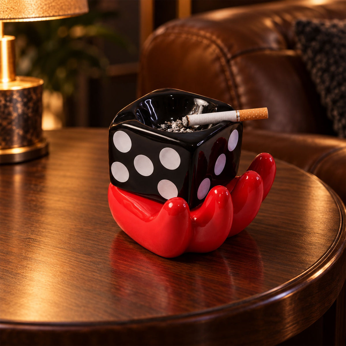 Ceramic Ashtray – Colourful Retro Smoking Accessory (1 Pc, Mix Color)
