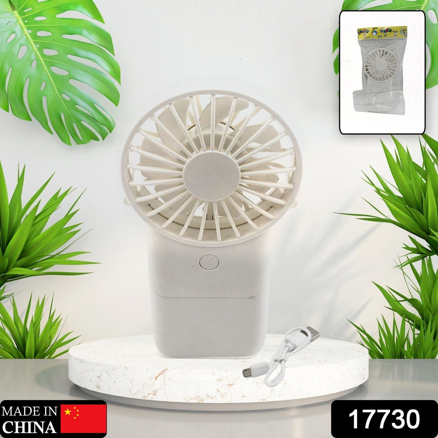 Portable Small Electric Fan, Handheld Fan With 3 Modes USB Rechargeable Mini Student Handheld Class Personal Fan (1 Pc)