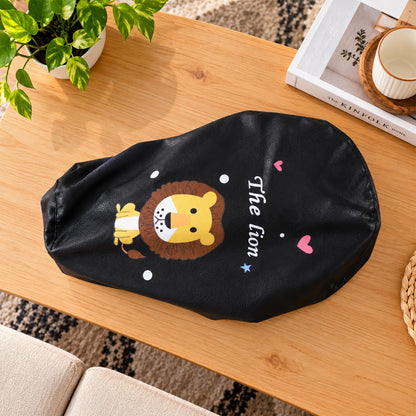 Scooter Seat Cover with Cartoon Lion Print and Elastic Fitting Edge (1 Pc)