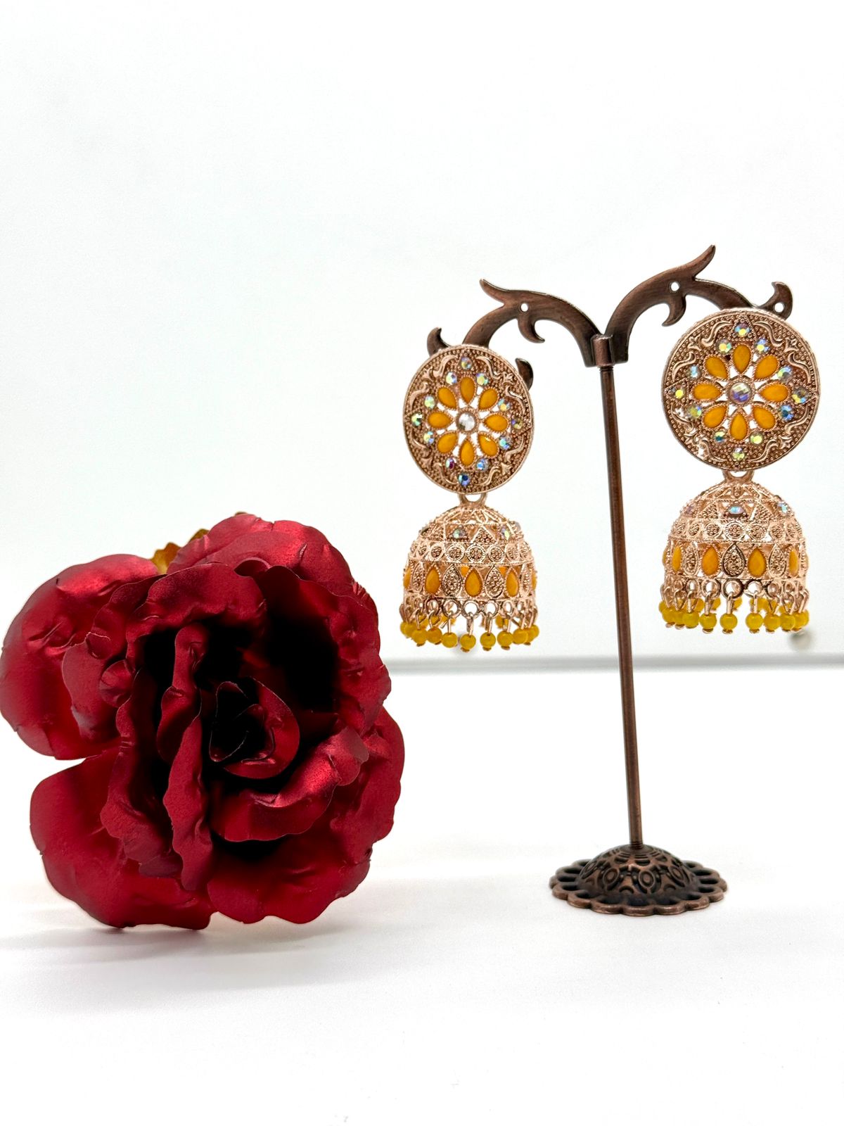 Traditional Diamond Jhumka Earrings