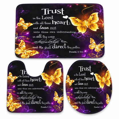 3 in 1 Bathroom Mat Set – Absorbent & Anti-Slip for Safety and Comfort