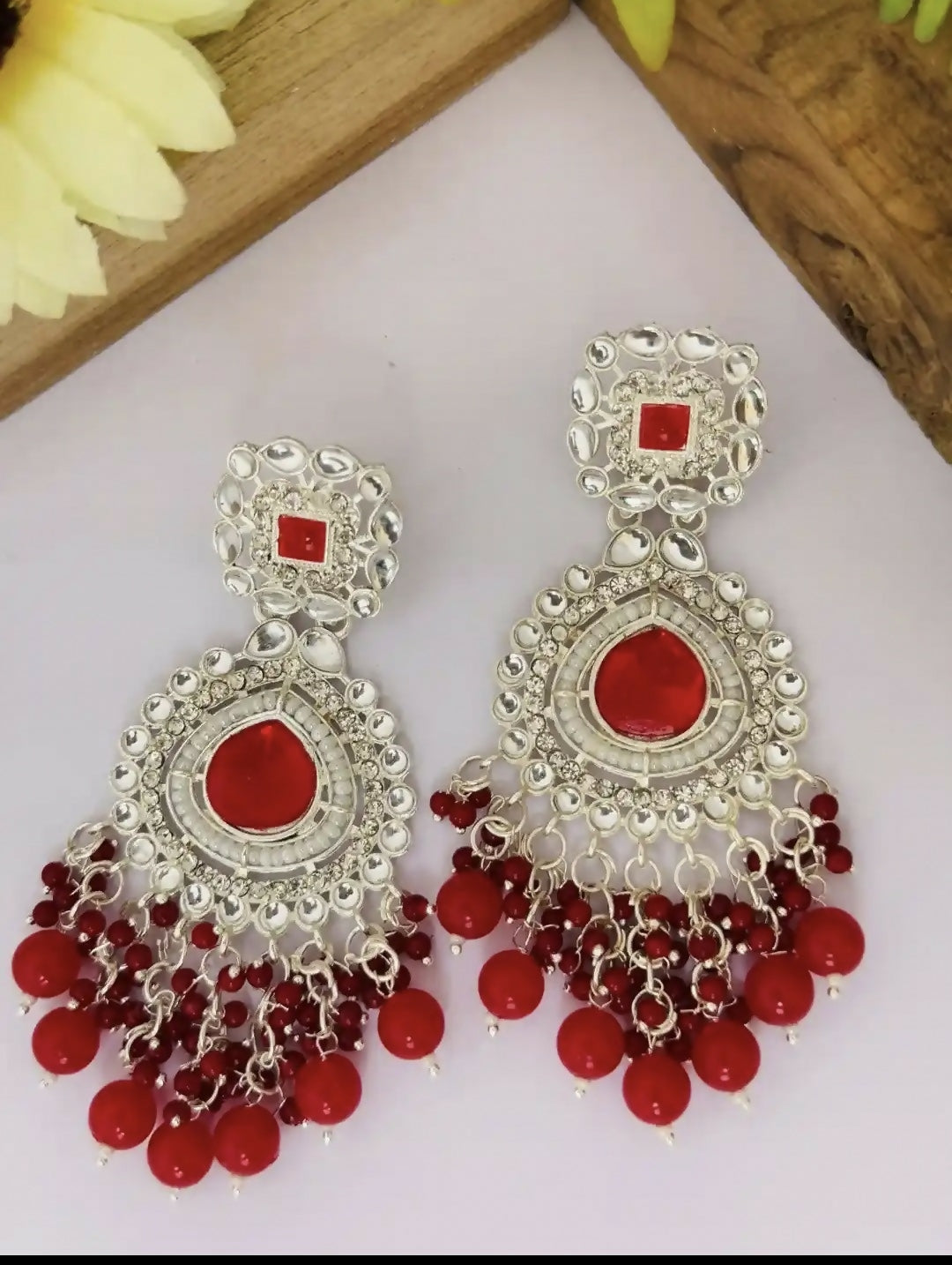 Drop & Danglers Kundan Earrings girls and women