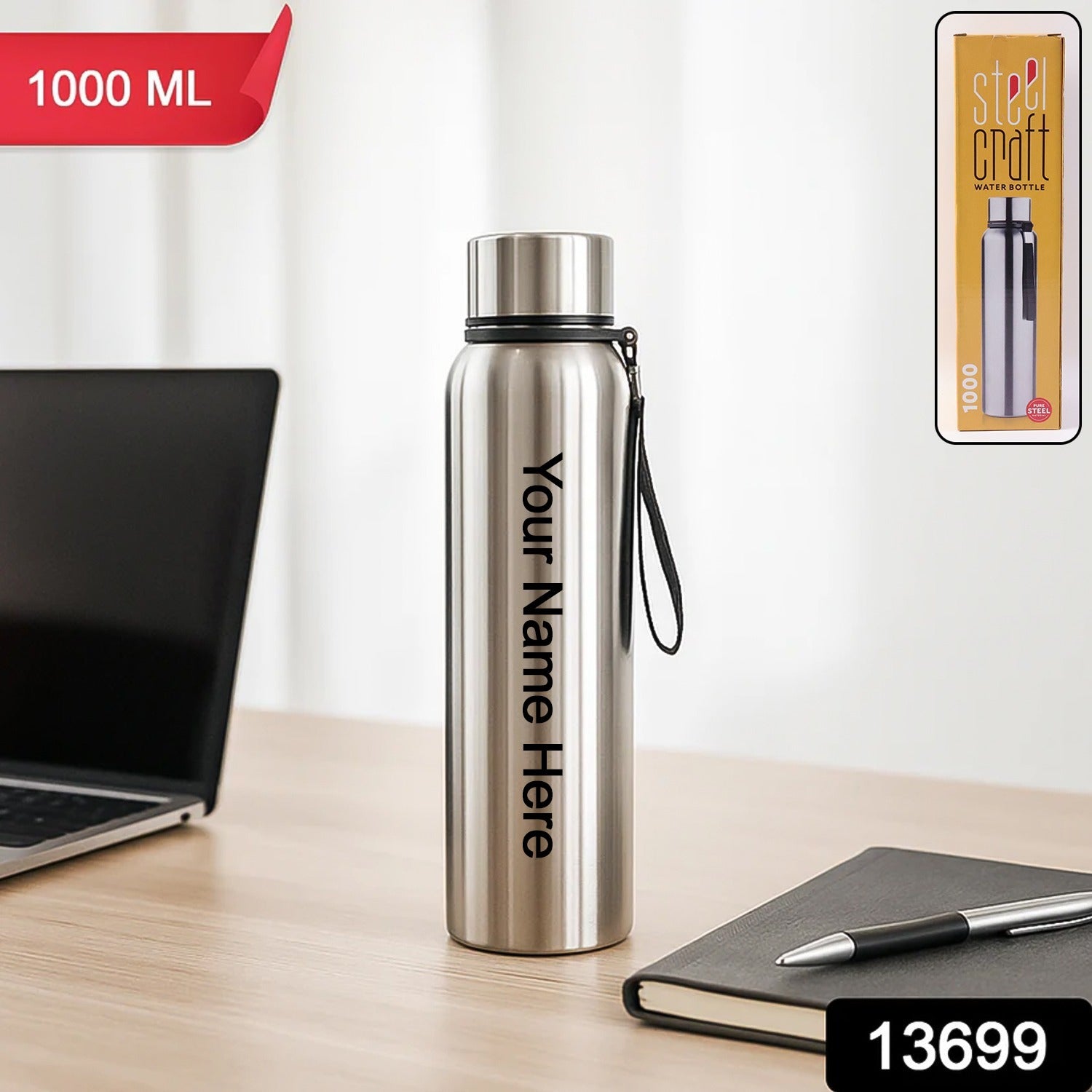 Customize Stainless Steel Vacuum-Insulated Drink Water Bottle (1000 ML)