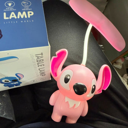 Cute Pink Cartoon Table Lamp for Kids – USB Rechargeable LED Desk Light