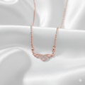 Rose Gold Heart Necklace – Elegant Cubic Zirconia Pendant