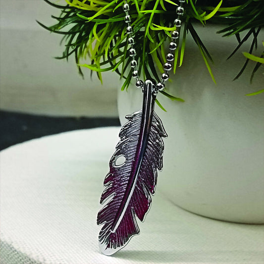 Trendy Feather Chain Pendent for Mens