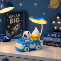 Cute Panda Car LED Study Lamp with Ice Cream Design for Kids