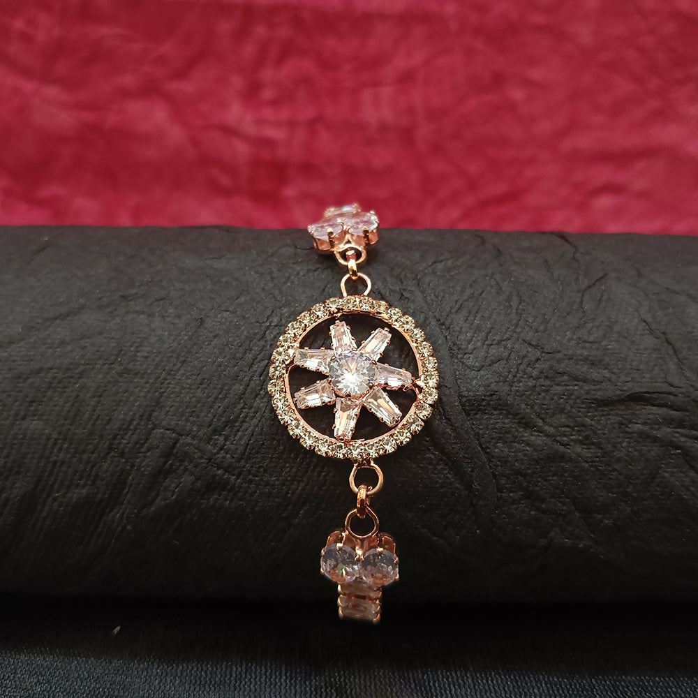 Graceful AD Bracelet with flower motif for women