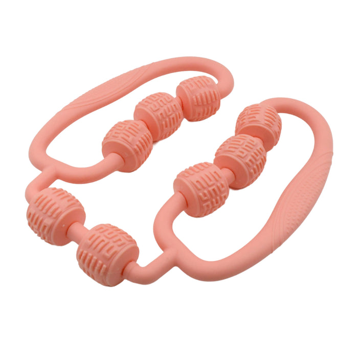 Muscle Massage Roller, 6 ,7, 8 & 10 Wheels Relieve Soreness Leg Muscle Roller Fitness Roller Muscle Relaxer Massage Roller Ring Clip All Round Massaging Uniform Force Elastic PP Drop Shaped for Home Use (1 Pc)