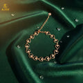Gold Plated Heart Link Bracelet – Elegant Adjustable Fit