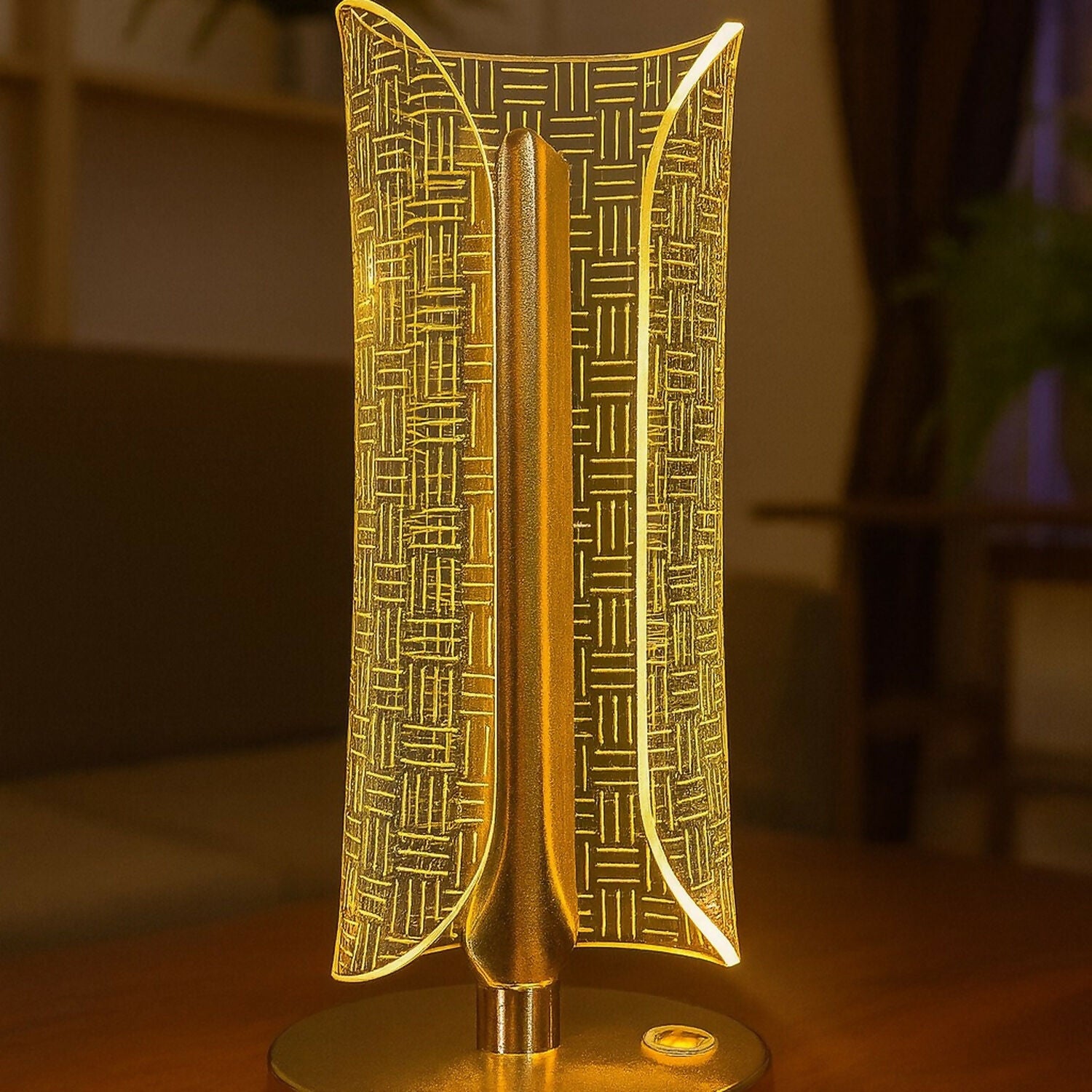 Luxury Golden LED Table Lamp for Bedroom, Living Room & Home Décor