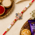 Designer Pearl Rakhi on Brother's Wrist – Traditional Raksha Bandhan Bracelet