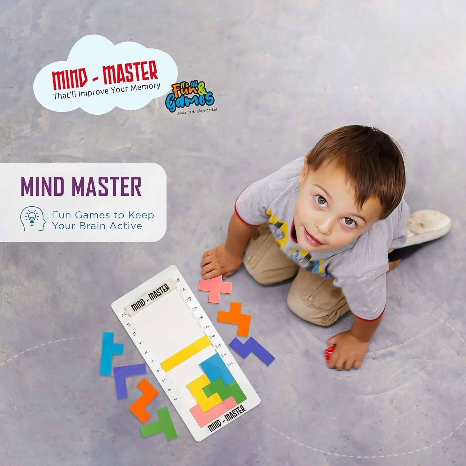 Mind Master Colorful Brain Teaser Puzzle Game for Kids – Memory, Logic & Cognitive Development Toy