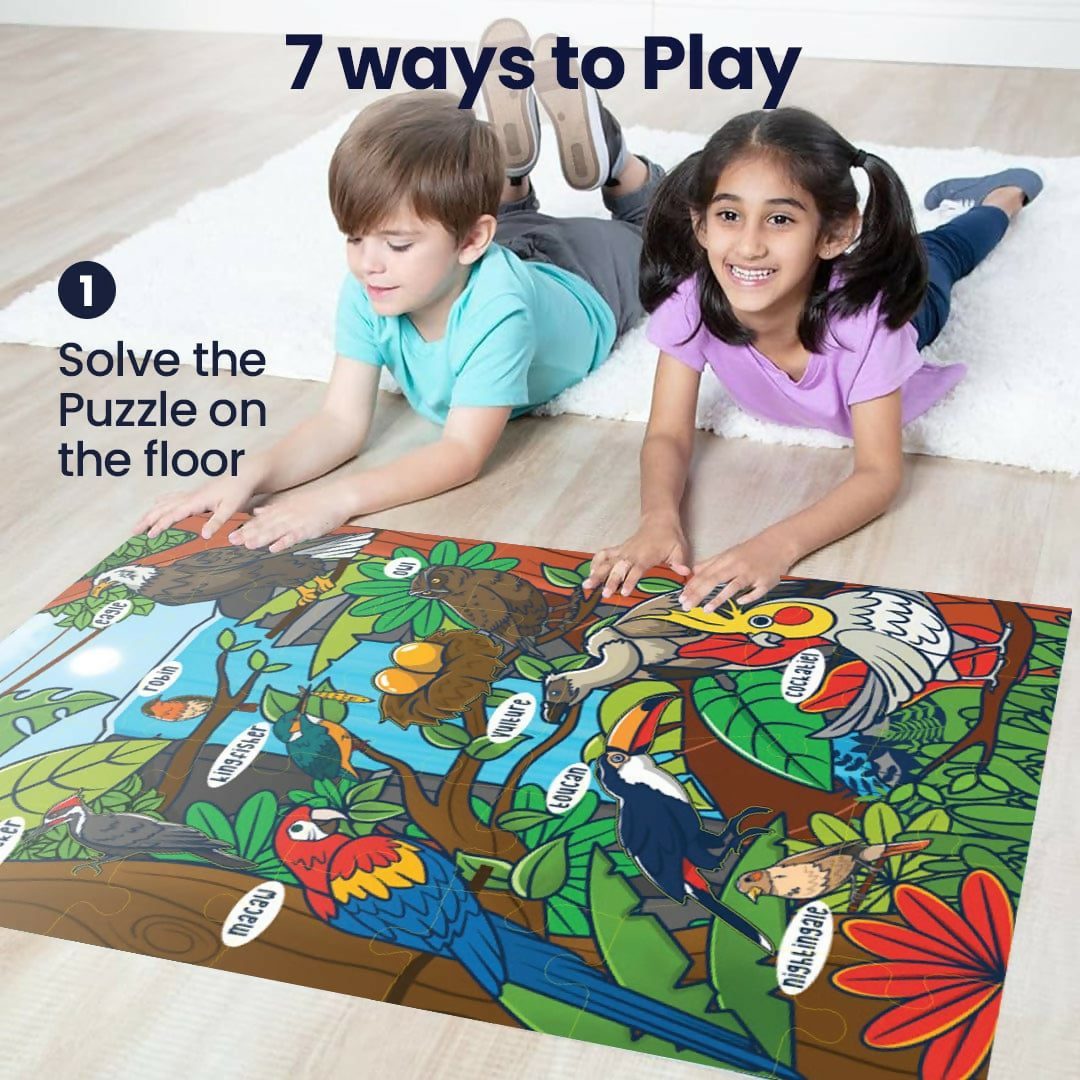 BIRD MYSTERY PUZZLE - AGE 3+ (38 PUZZLE PIECES) MDF PUZZLE SERIES