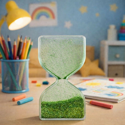 Green Liquid Sand Timer Hourglass Stress Relief Sensory Toy for Kids