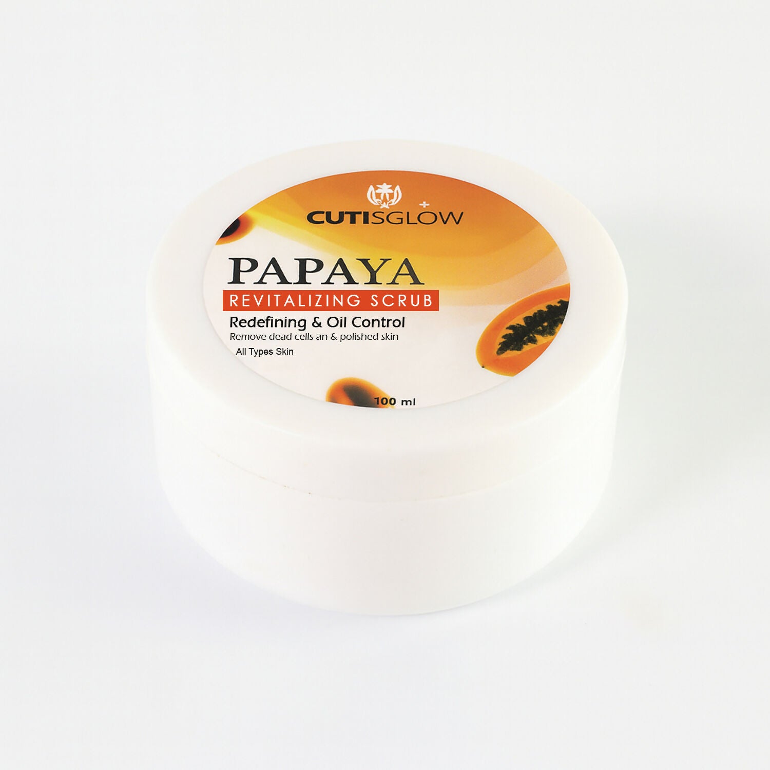 Eyelet Papaya Revitalizing Scrub – Exfoliating Face & Body Scrub for Oil Control, Dead Skin Cell Removal & Smooth Polished Skin (100ml)