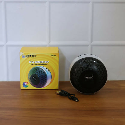 Portable Bluetooth Speaker with RGB LED Light USB TF AUX Support