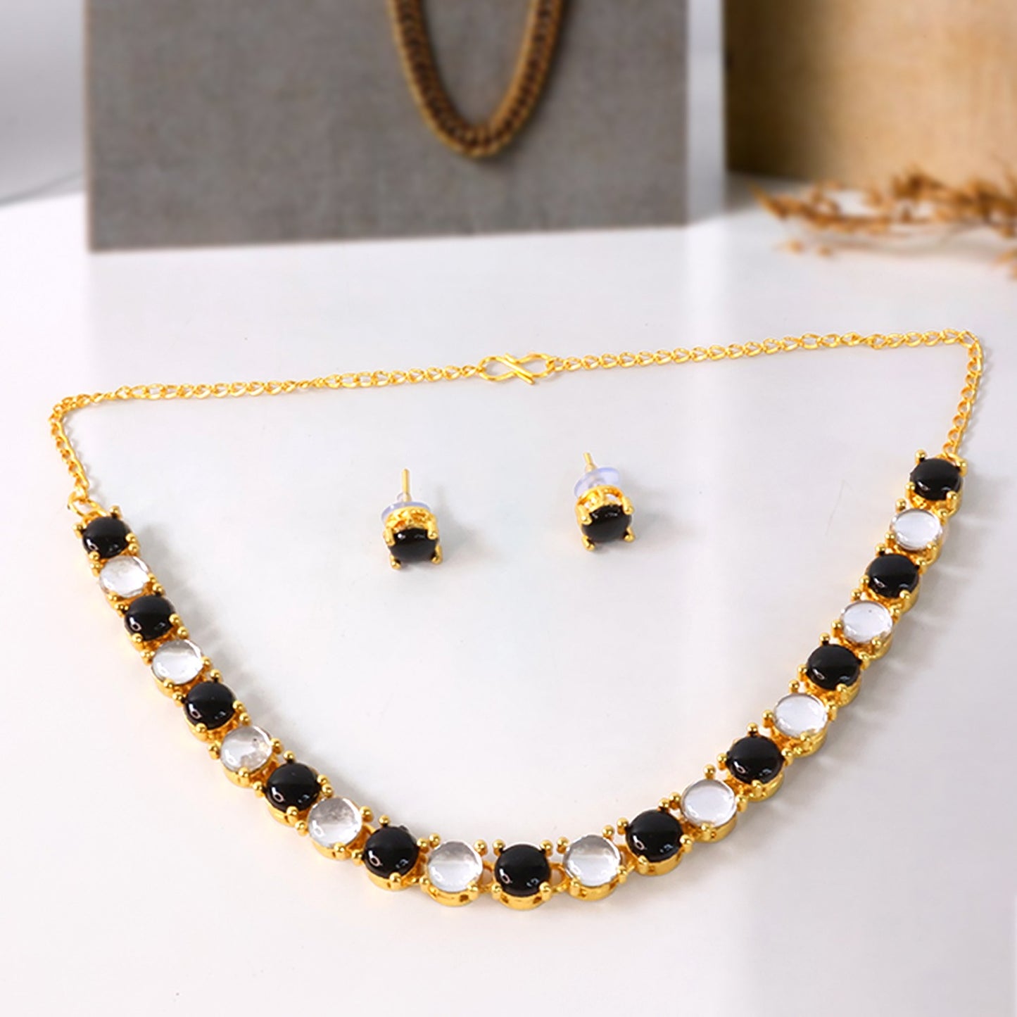 Stylish Fancy Party Wear Jewellery Gold Plated Jewellery Set for Women