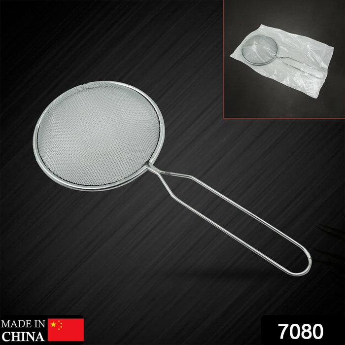 Mesh Strainer With Handle Stainless Steel Oil Strainer Ladle for Hot Pot Soup Home (1 Pc )