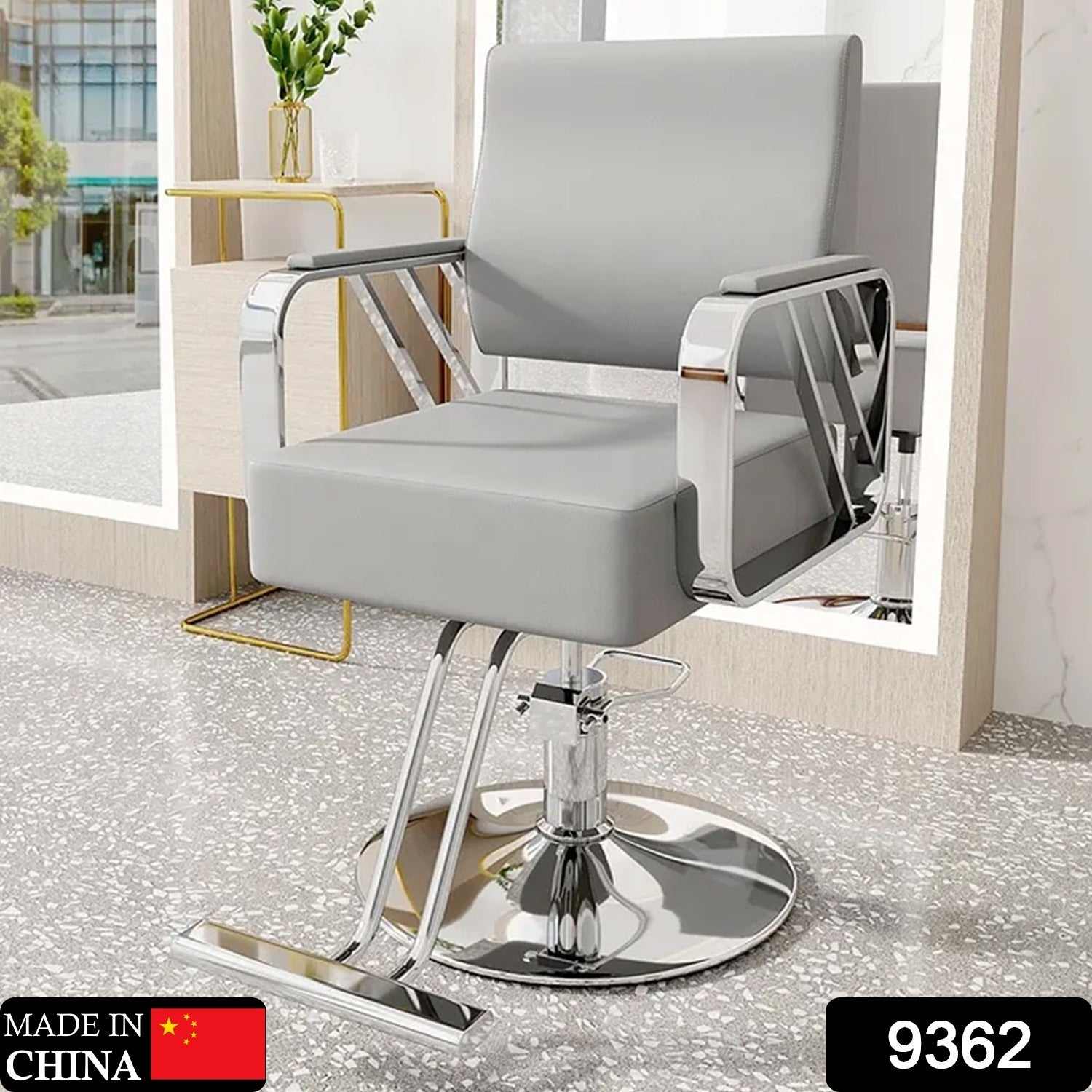 Hydraulic styling chair for salons and spas.