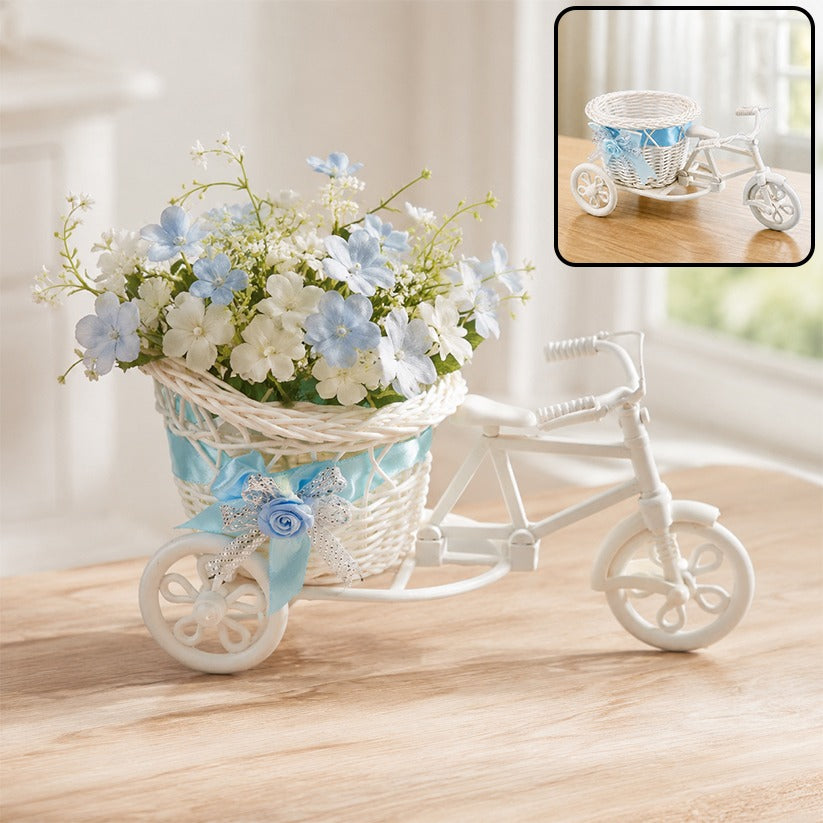 Bicycle Flower Pot Stand – Unique Plastic Home Decor Accent