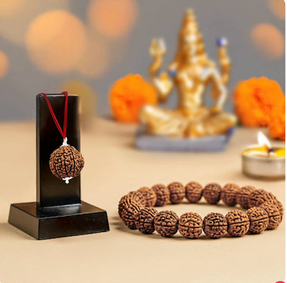 PanchMukhi Rudraksh and PanchMukhi Rudraksha Bracelet