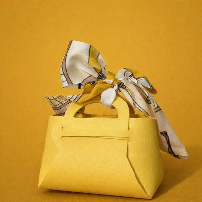 Women’s Mini Handbag with Printed Scarf Handle | Compact Stylish Daily Purse