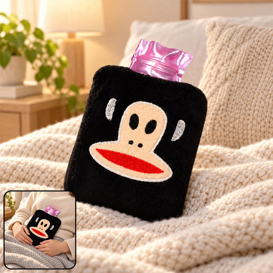 Mini Hot Water Bag – Emoji Cover for Pain Relief | Velvet Wellness
