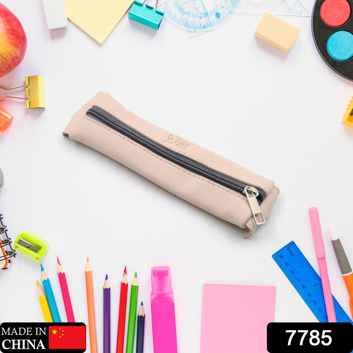 Leather Pencil Case high-quality leather pencil pouch ideal of School (1Pc)