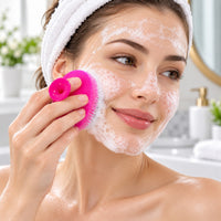 Mini Face Cleansing Pad for Face Care, Soft Silicone Face Wash Brush (1 Pc)