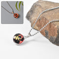 Hanuman Pendant Chain – Double Sided Orange Enamel Locket