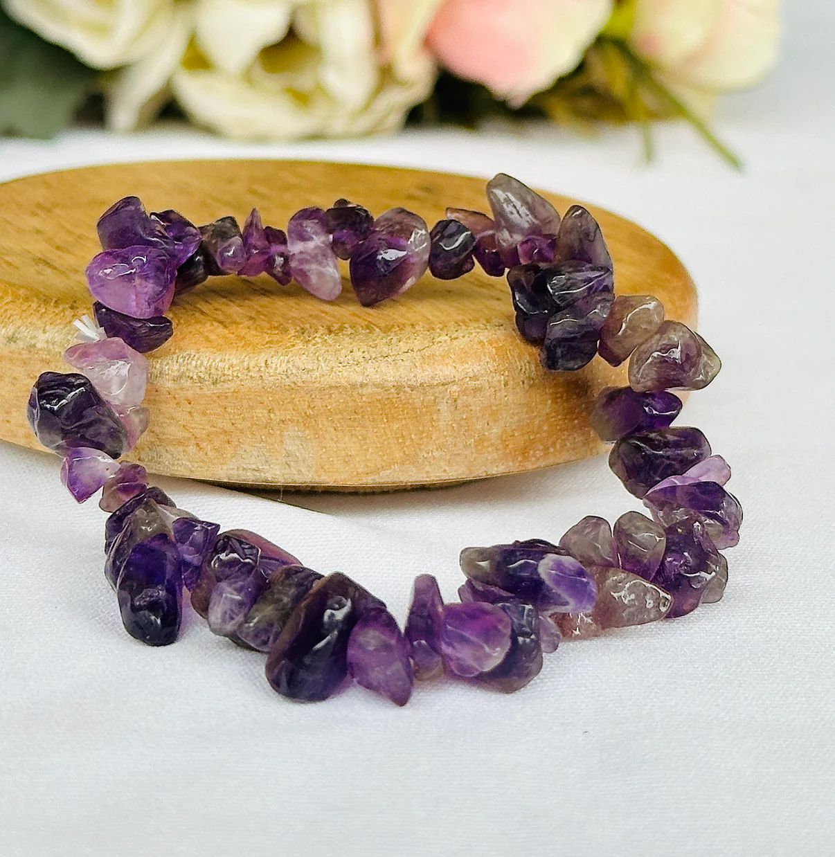 Attract Luck, Enhance Intuition, Improve Health & Skin Amethyst Thread Bracelet & Certified