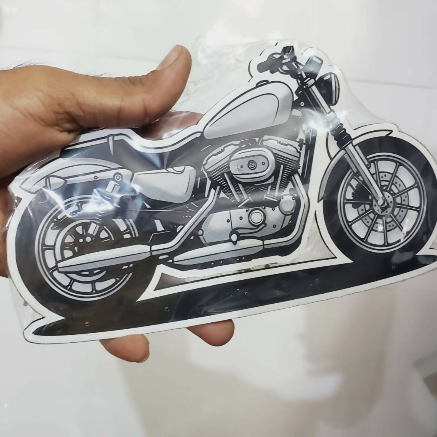 Motorcycle Design Wall Key Holder with 5 Hooks | Decorative Key Stand for Home
