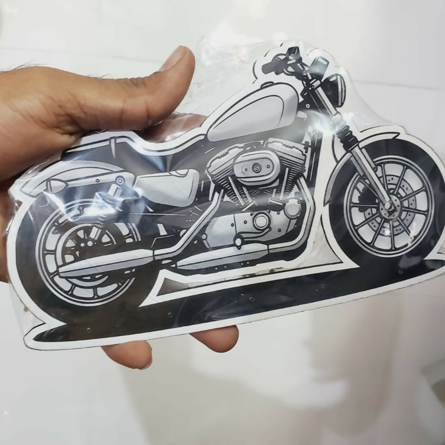 Motorcycle Design Wall Key Holder with 5 Hooks | Decorative Key Stand for Home