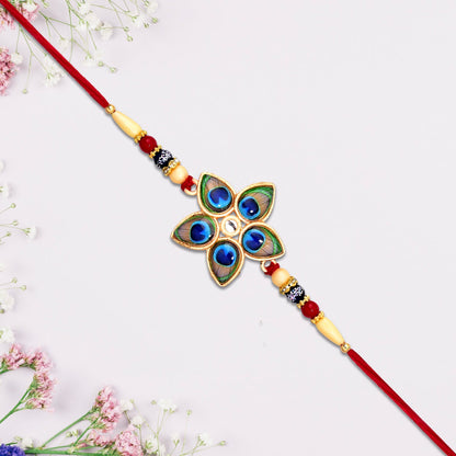 Mor Pankh Rakhi Unique Star-Shaped Peacock Design for Raksha Bandhan (10pcs)