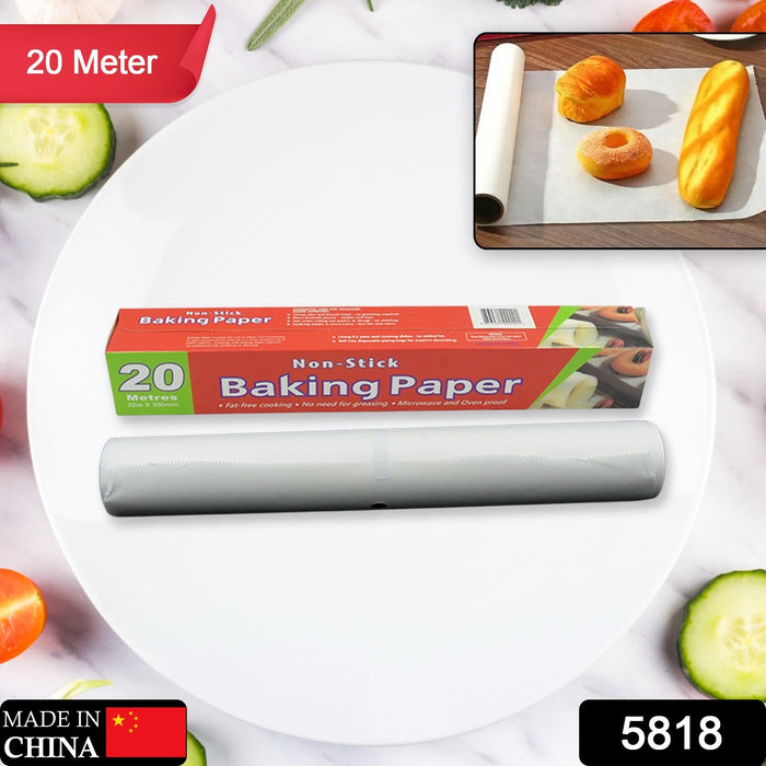 Non Stick Microwave & Oven Proof Parchment Paper/ Baking Paper/ Food Wraping Paper, Easy to Tear, Easy to Clean, for Grilling, Cooking, deep Fryer, White