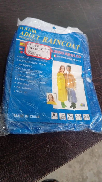 9311 Portable Adult Rain Coat, Raincoat Waterproof Button Cardigan Portable Raincoat  Adult Outdoor Traveling Plastic Material Raincoat/Rain wear/Rain Suit for Outdoor Accessory (1pc)