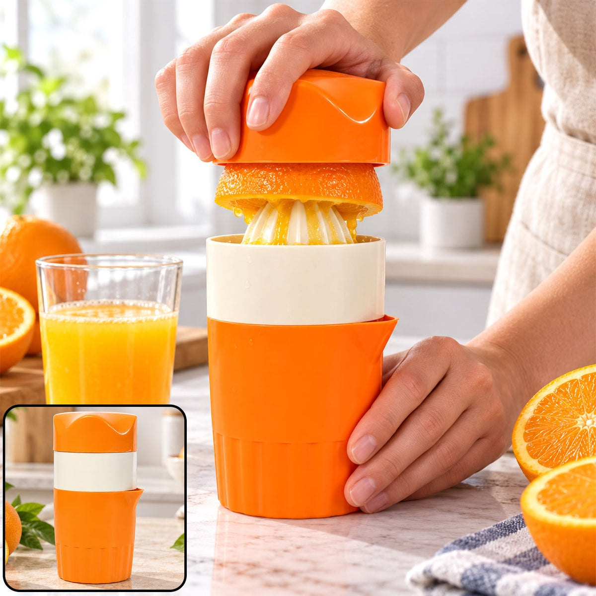 Manual Handheld Citrus Juicer – Fresh Juice Maker | Dabster