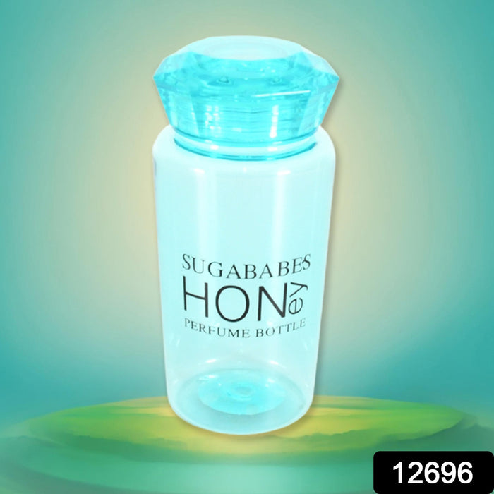 12696 Small Diamond Water Bottle, Creative Candy Color Transparent Plastic Bottle, Water Bottles Plastic Perfume Design Water Bottles For Fridge, Office, Sports, School, Gym, Yoga (1 Pc)