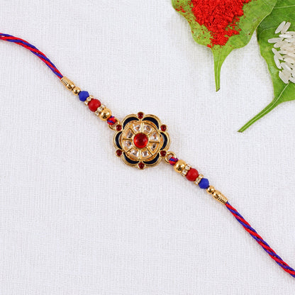 Floral Rakhi Elegant Beaded Design for Brothers Festival (5pcs)