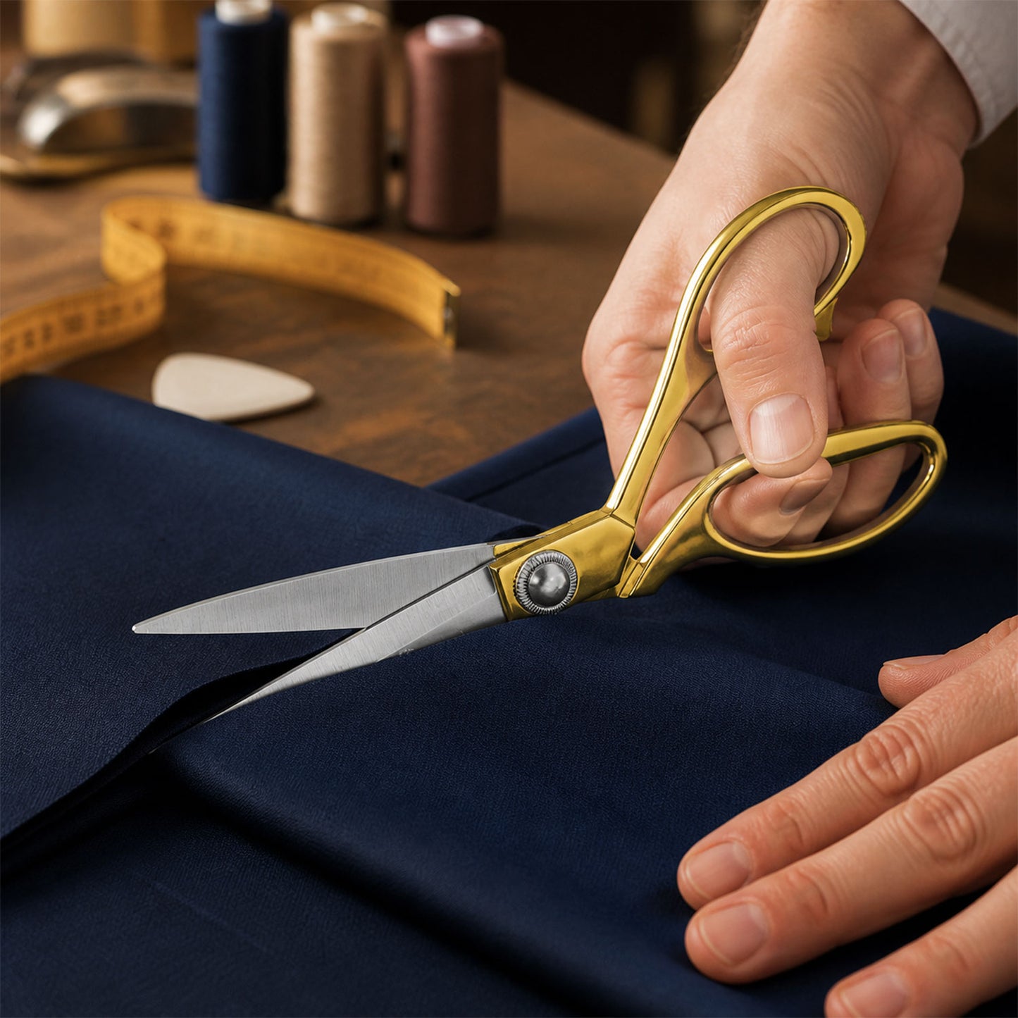 Golden Handle 9.5 Inch Professional Tailor Scissors for Fabric, Dressmaking, Sewing