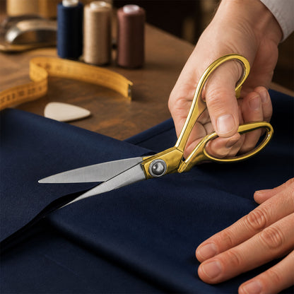 Golden Handle 9.5 Inch Professional Tailor Scissors for Fabric, Dressmaking, Sewing