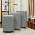 Hard-Shell Luggage Set – Durable Chevron Pattern & Smooth Spinner Wheels
